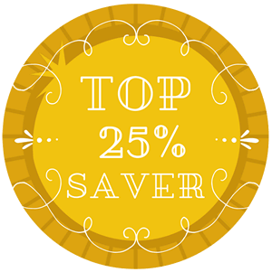 Top 10% by Savings Ribbon